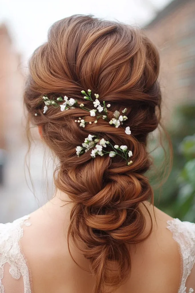 Elegant Updo with Floral Accents