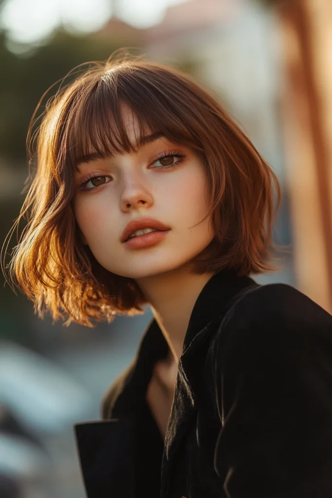 Choppy French Bob with Wispy Bangs