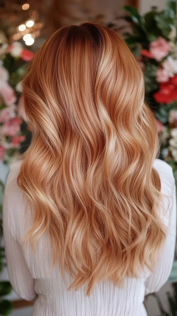 Subtle Strawberry Blonde Balayage