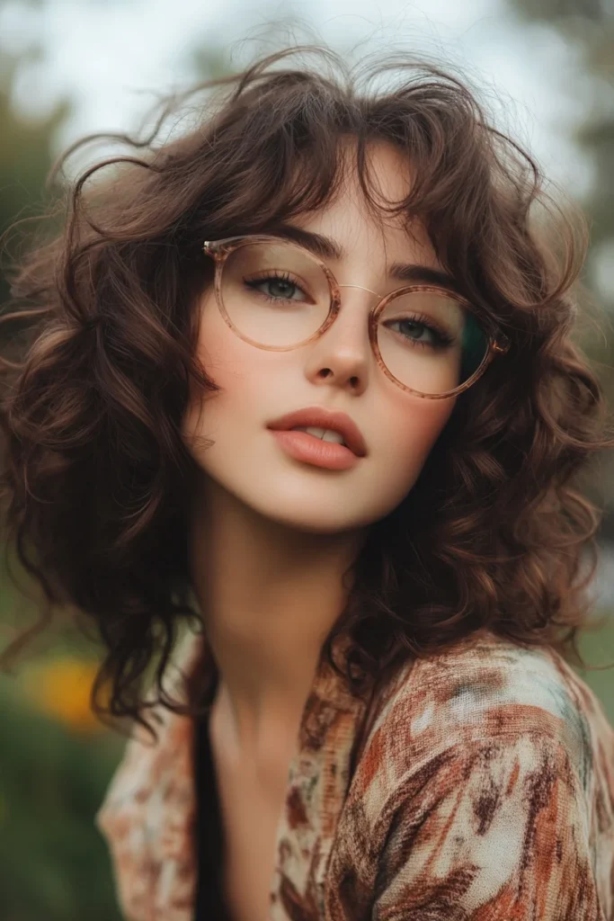 Curly Fringe with Wavy Ends