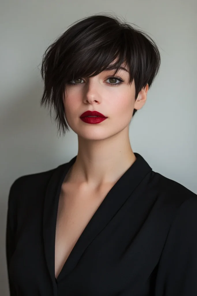 Asymmetrical Cut with Bold Bangs