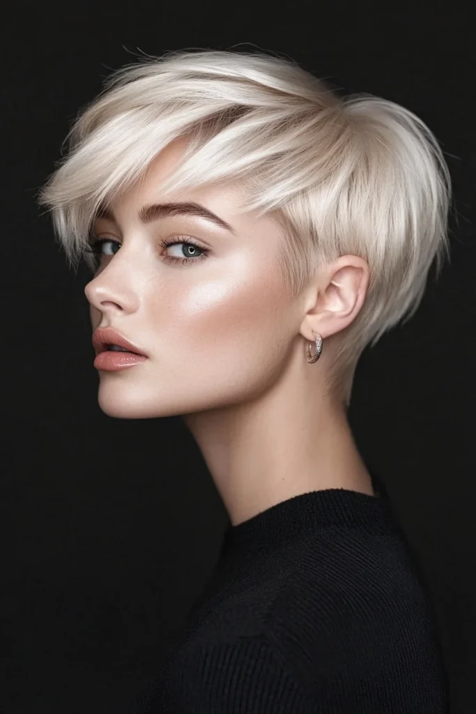 Textured Pixie Cut with Champagne Hues