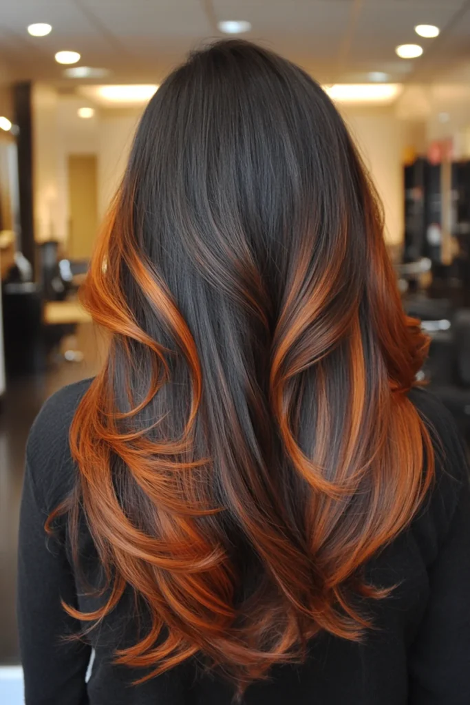 Copper Balayage Layers