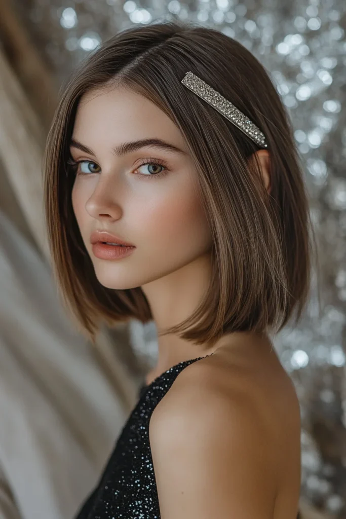 Straight Sleek Hair with Bold Hairband