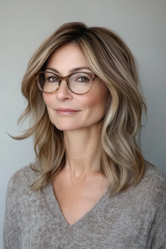 Textured Lob with Subtle Ombre