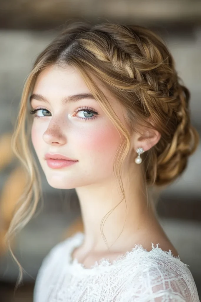 Intricate Dutch Braid Updo