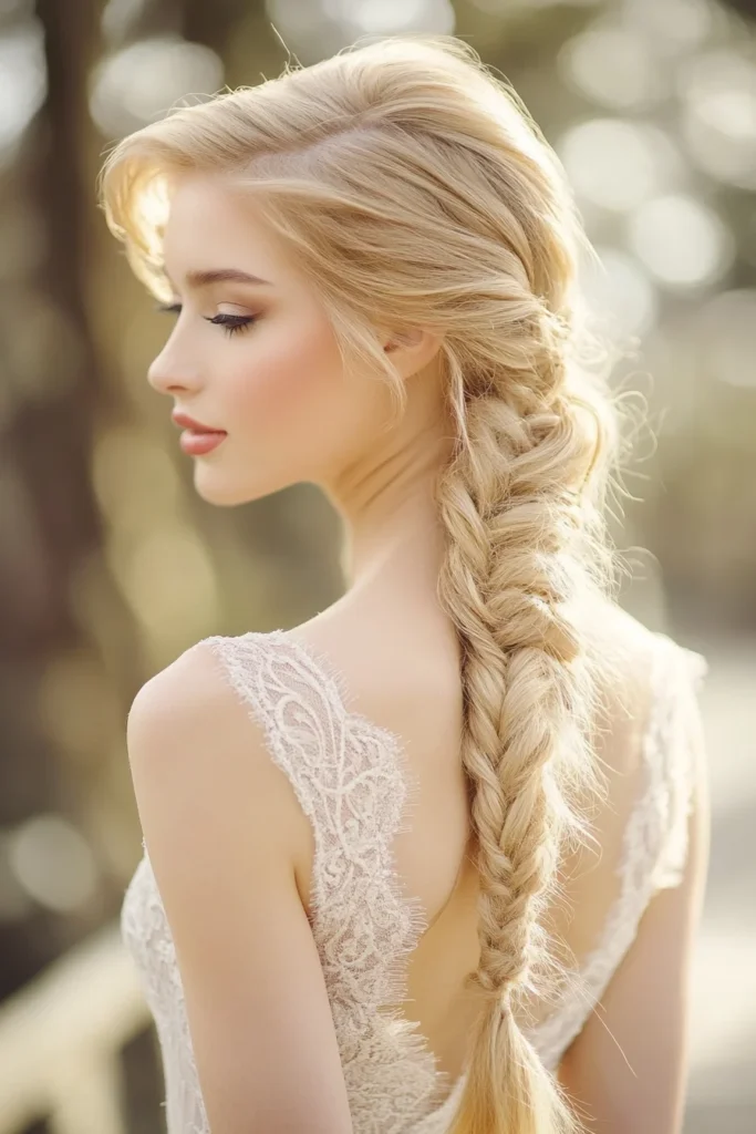 Fishtail Braid in Champagne Tones