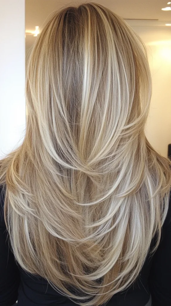 Choppy Layers with Blonde Balayage