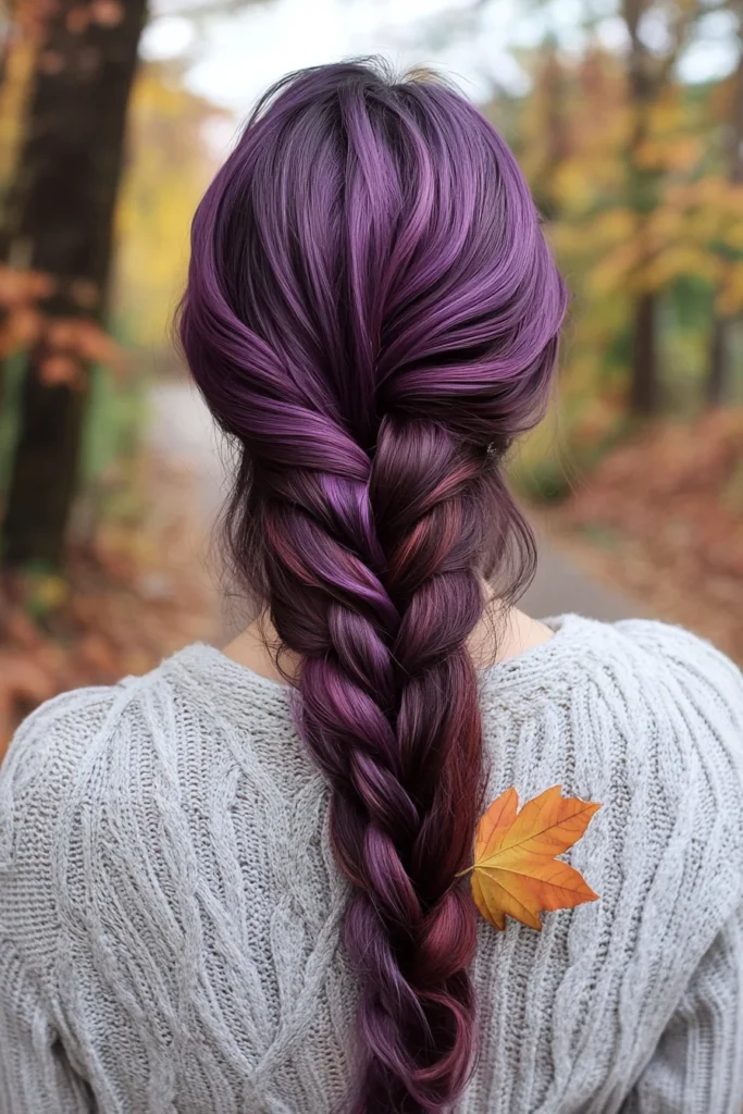 Violet Toned Braided Style