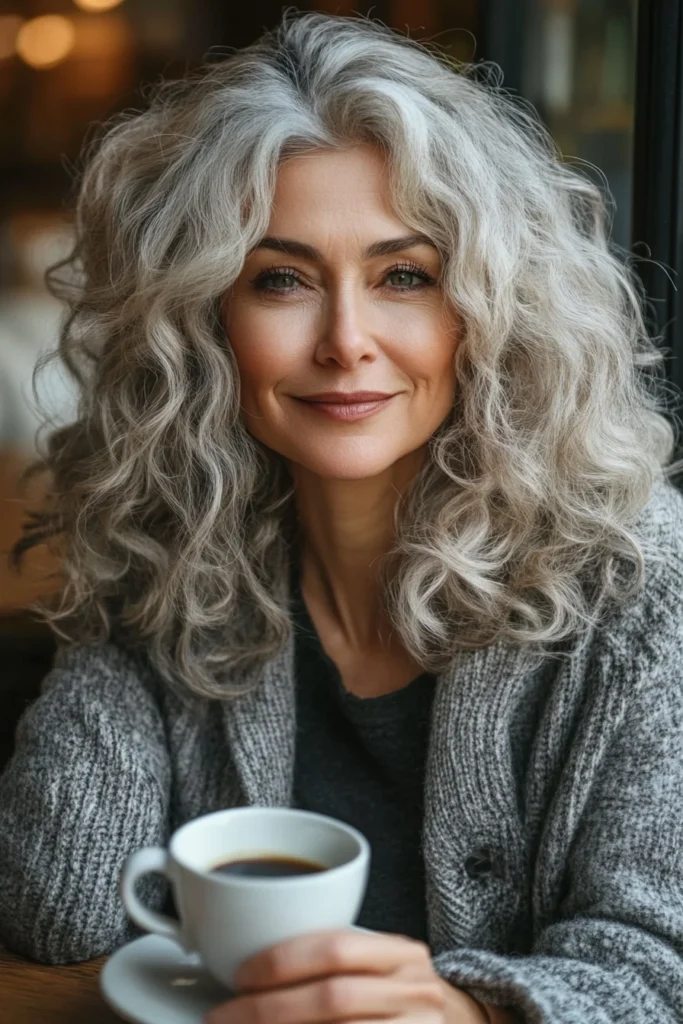 Curly Bangs and Long Layers