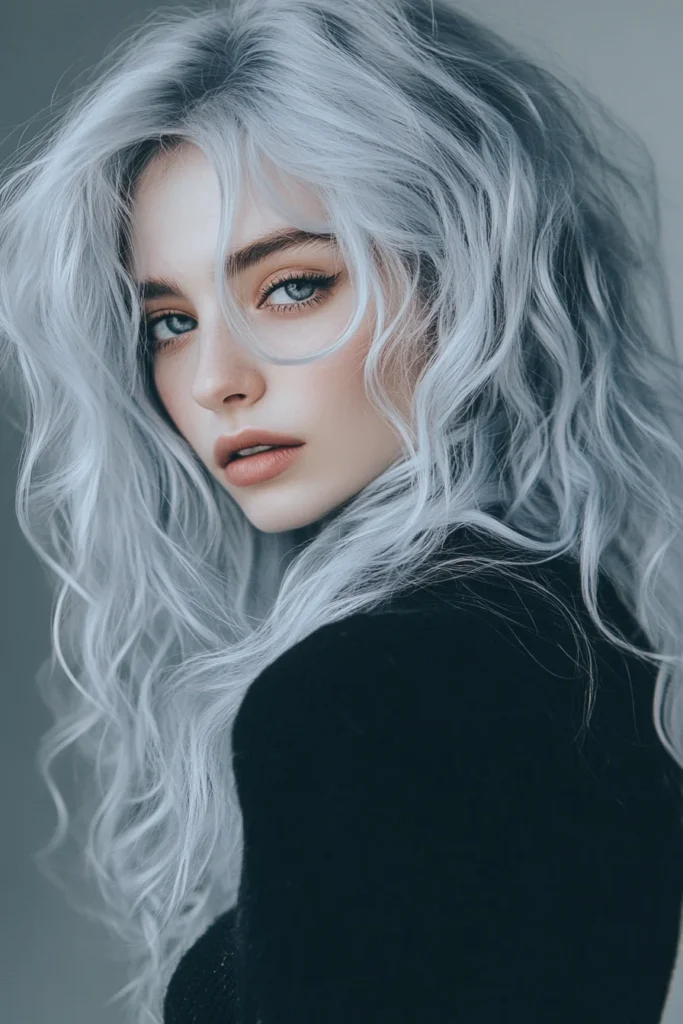 Pastel Silver Waves