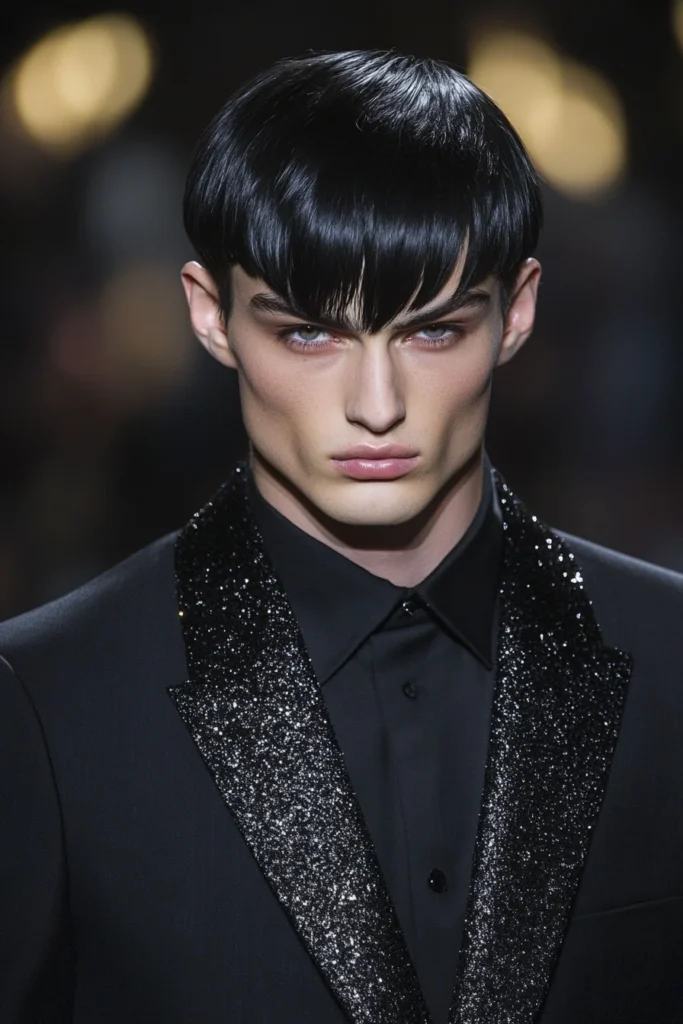 Futuristic Sleek Bowl Cut