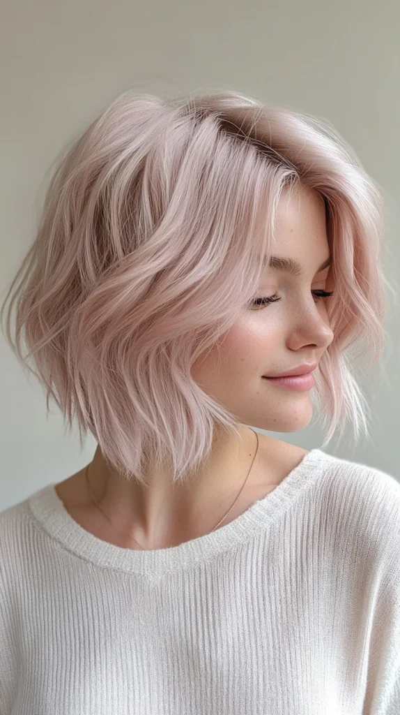 Rose Quartz Textured Bob