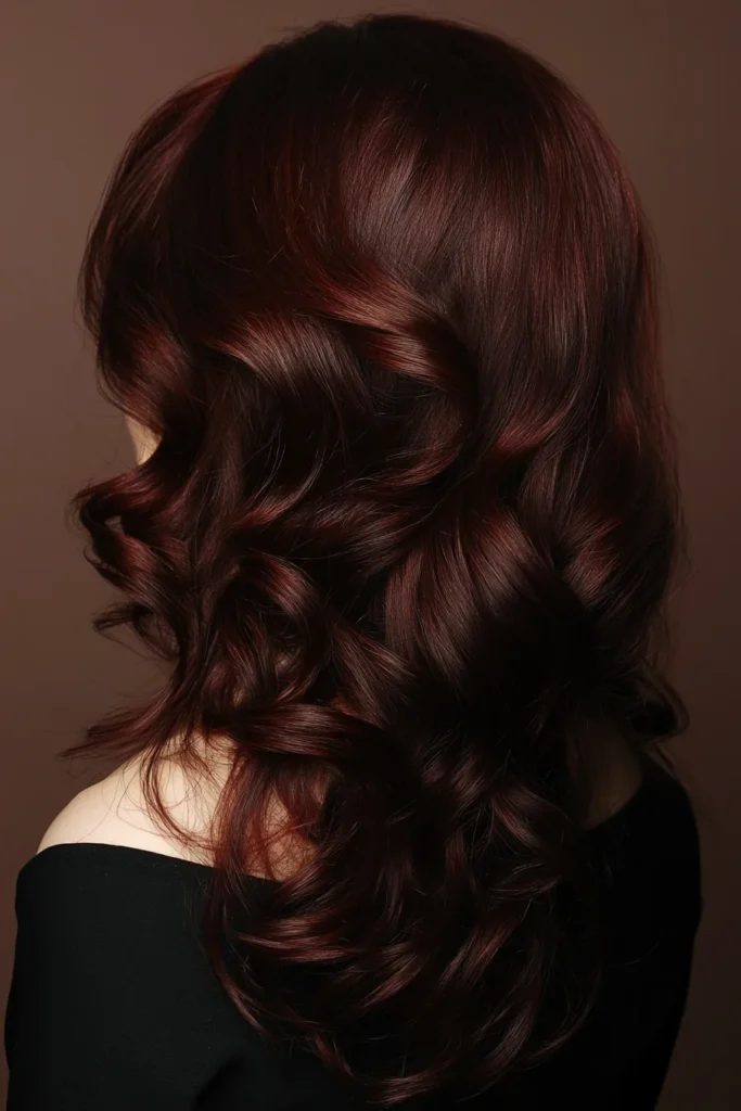 Deep Brown Cascading Curls