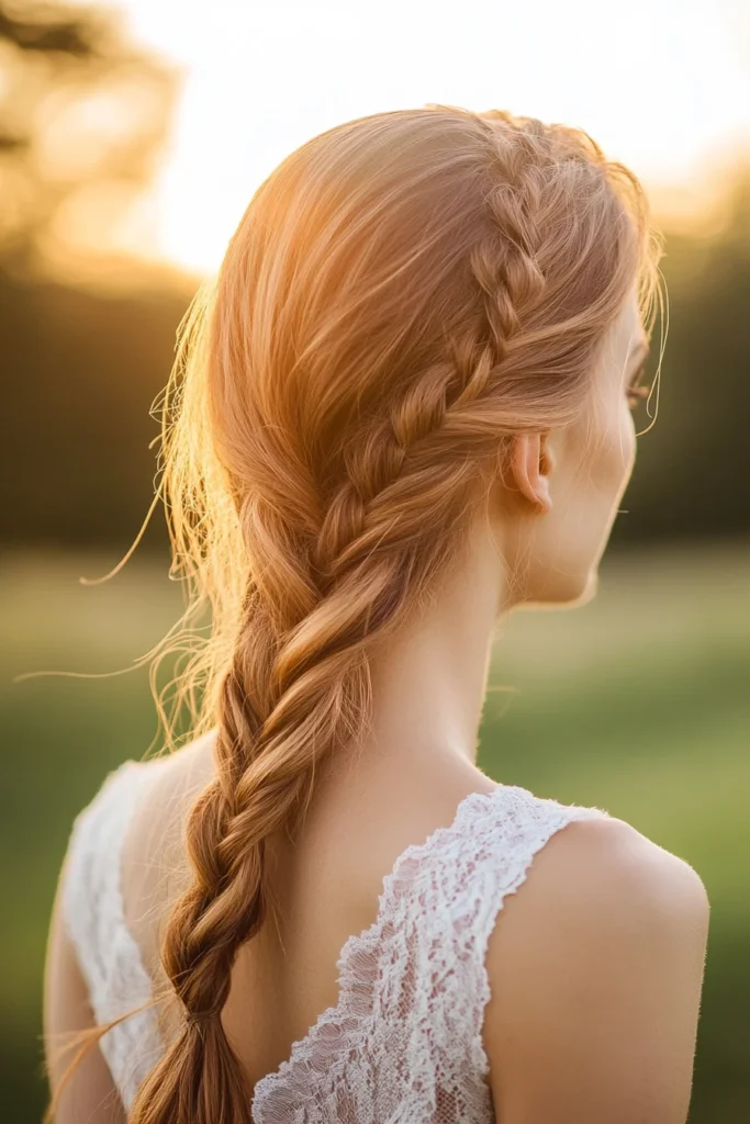 Low Side Braid with Straight Ends