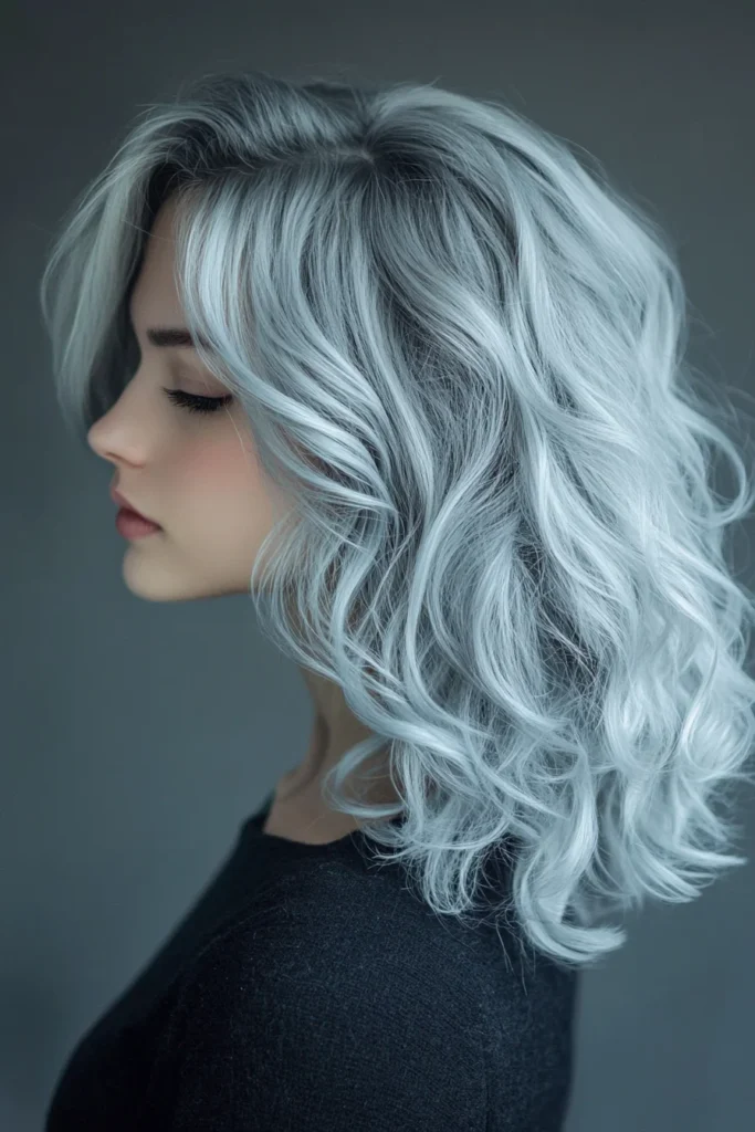 Whimsical Grey Curls