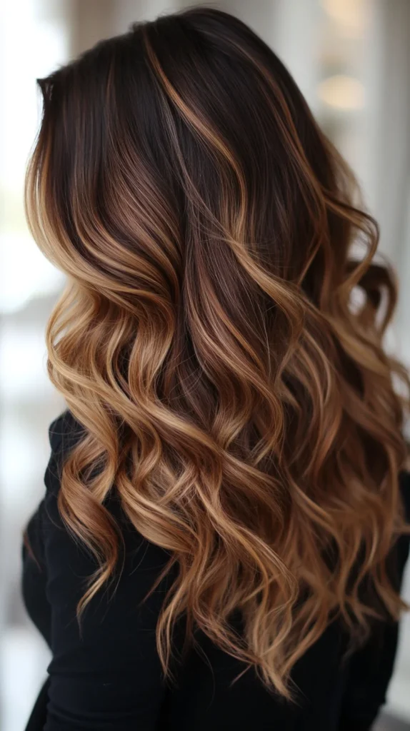 Soft Waves with Subtle Balayage