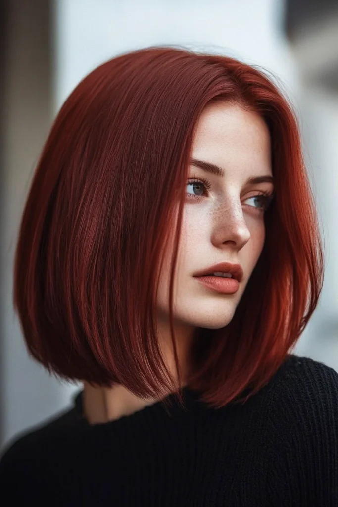 Glossy Deep Auburn Lob