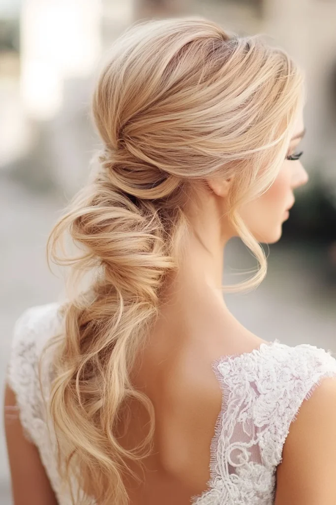 Soft and Romantic Low Ponytail