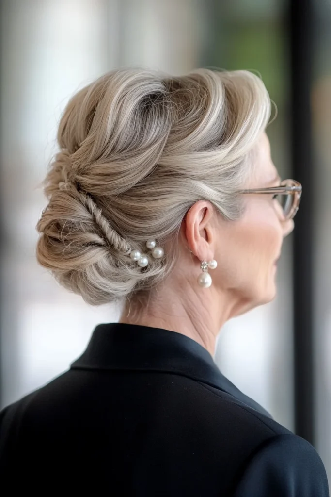 Classic Updo with Pearl Accessories