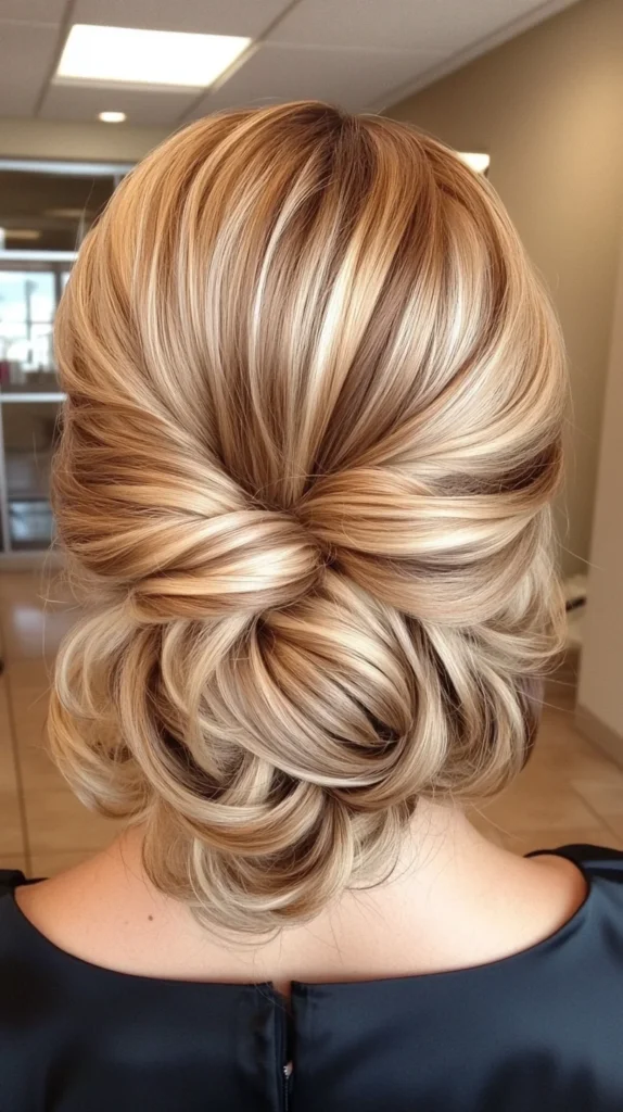 Glamorous Updo with Balayage