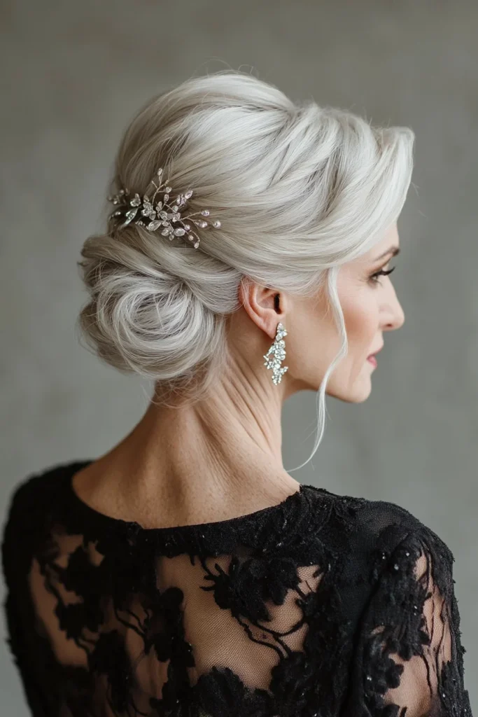 Twisted Updo with Decorative Pins