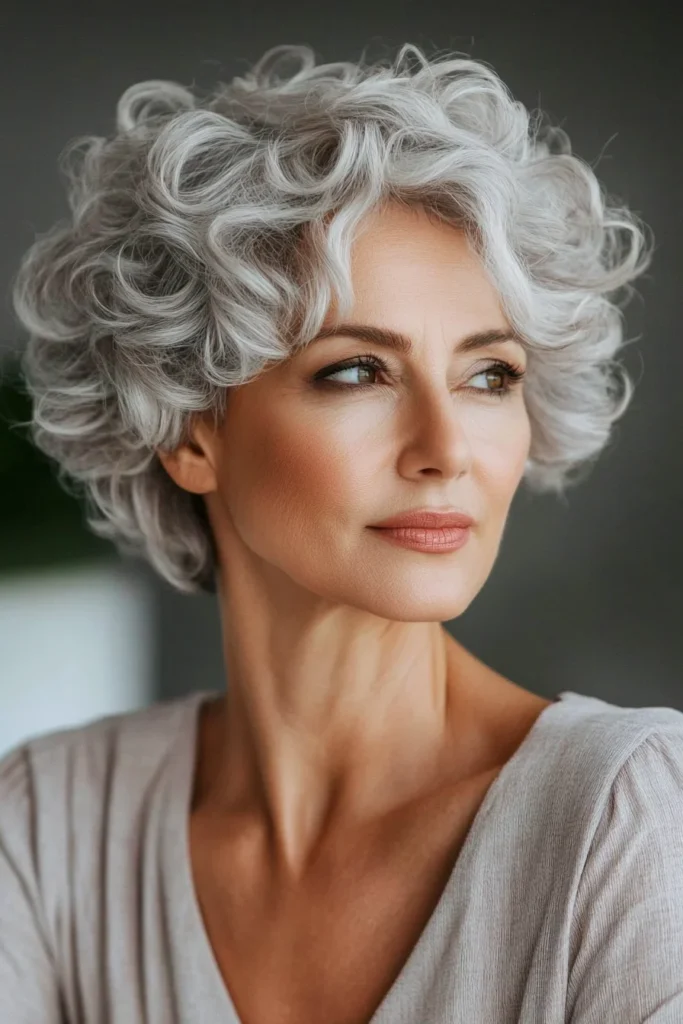 Glamorous Short Hair with Defined Curls