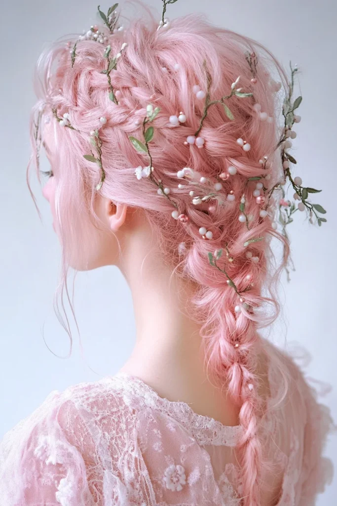 Cotton Candy Pink Updo