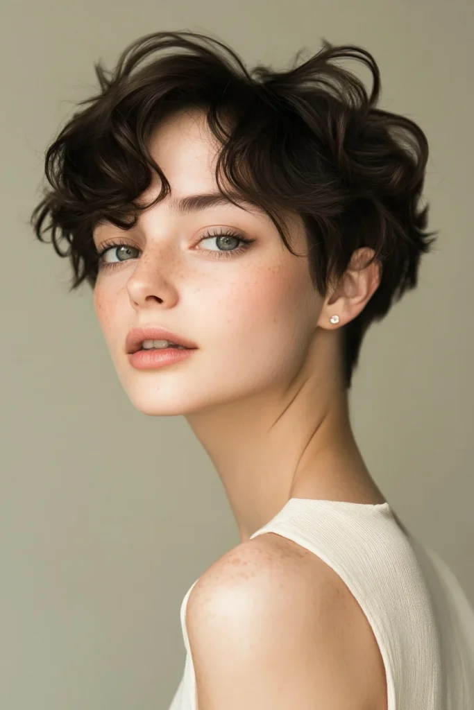 Asymmetrical Wavy Pixie