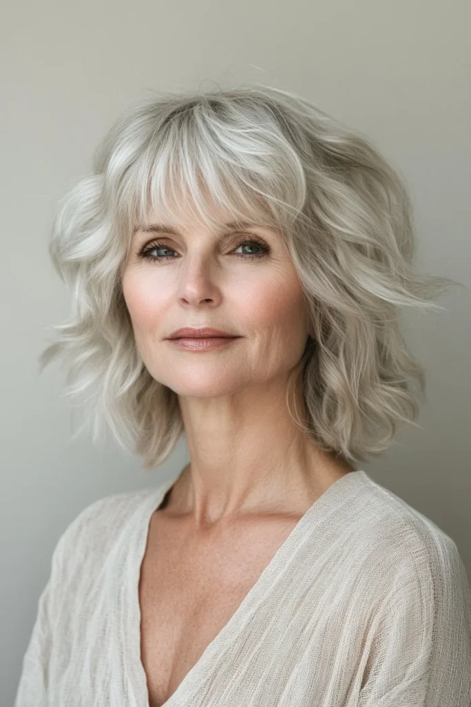 Textured Bob with Wispy Bangs