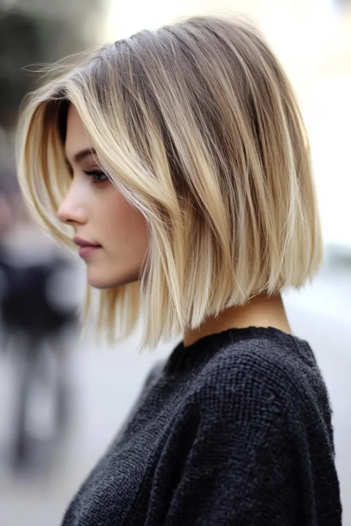 Blunt Bob with Subtle Ombre