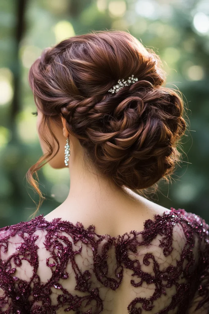 Wine-Colored Vintage Updo