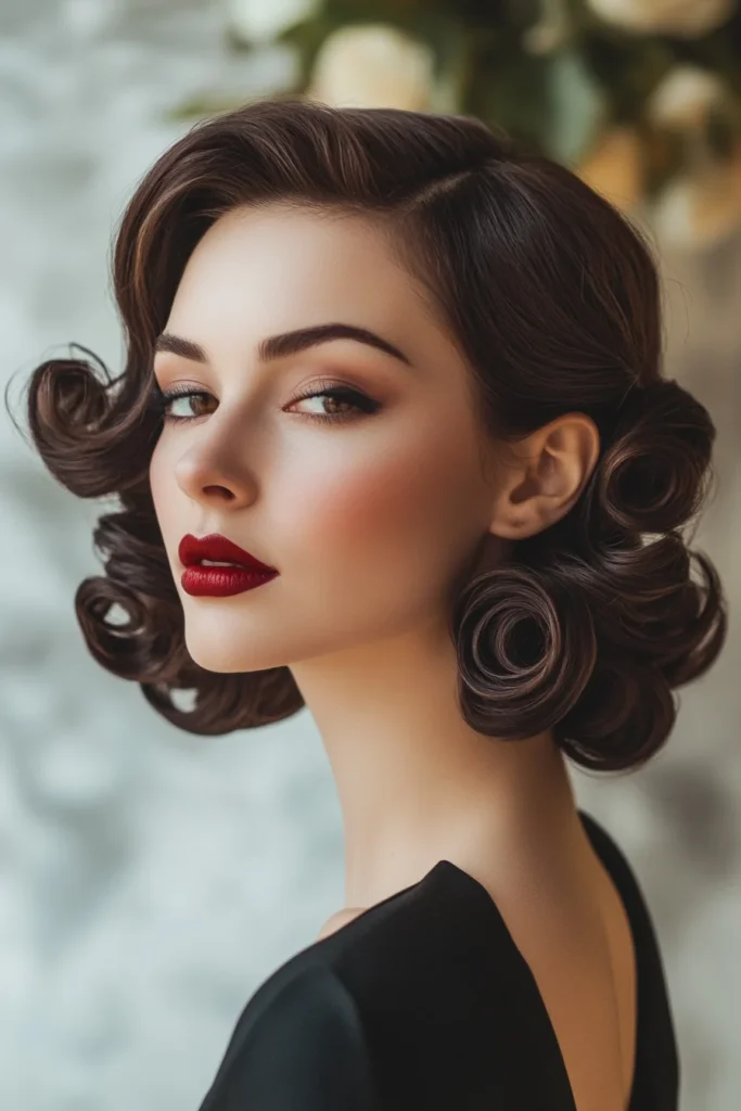 Pin Curls for a Retro Look