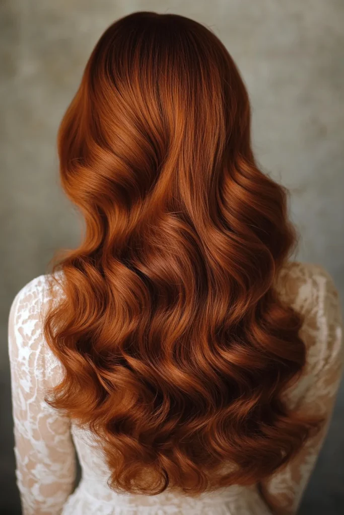 Vintage-Style Auburn Waves