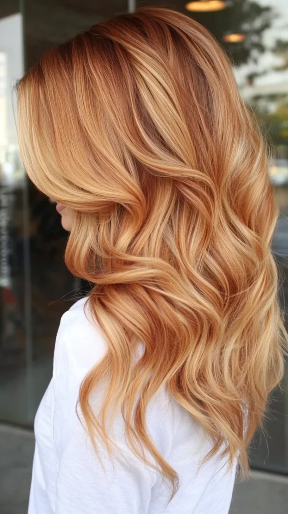 Golden Honey Balayage Waves