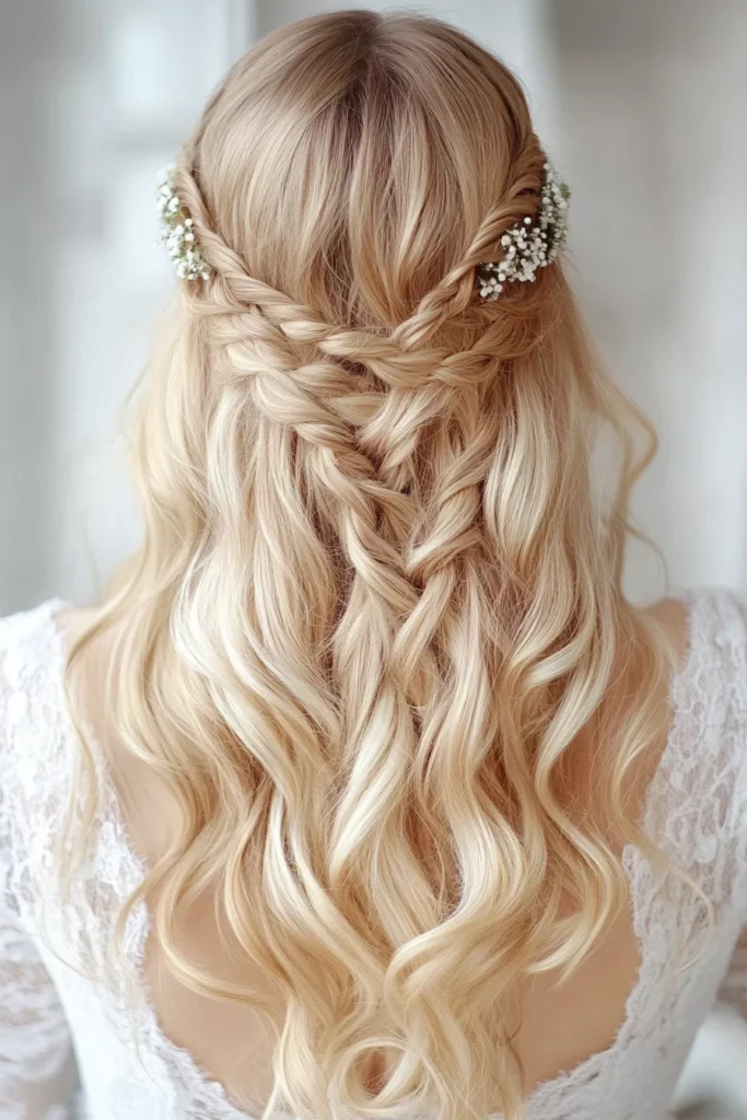 Braided Crown with Soft Waves