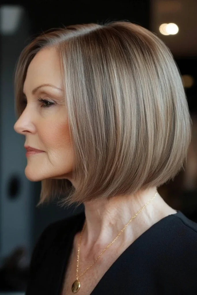 Timeless Blunt Bob with Side Part