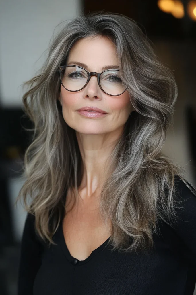 Long Layered Hair with Highlights