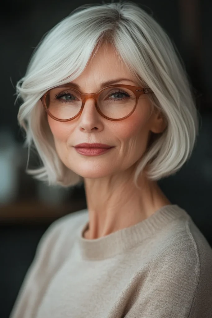 Textured Bob with Side Bangs