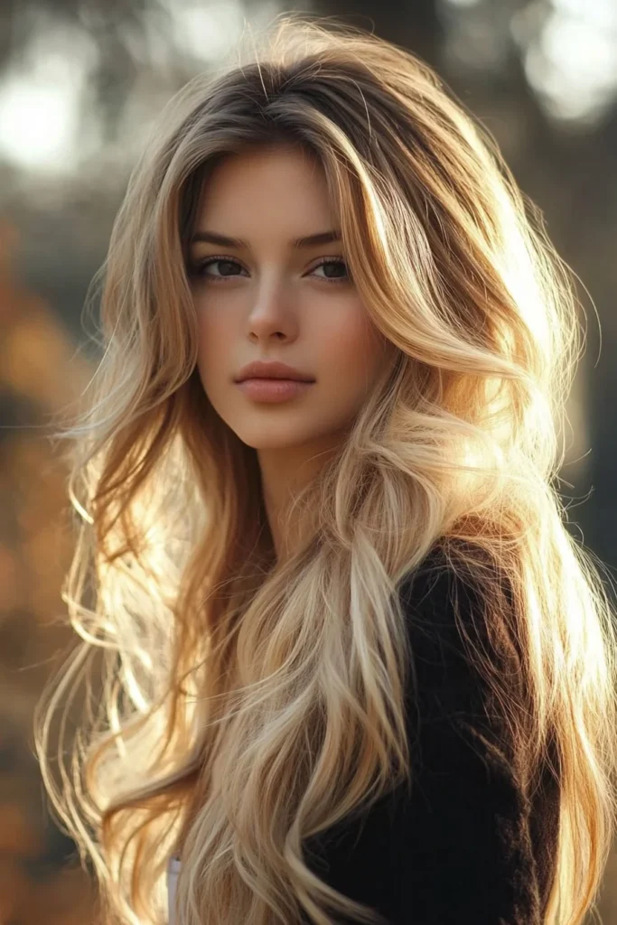 Sandy Blonde Ombre Effect