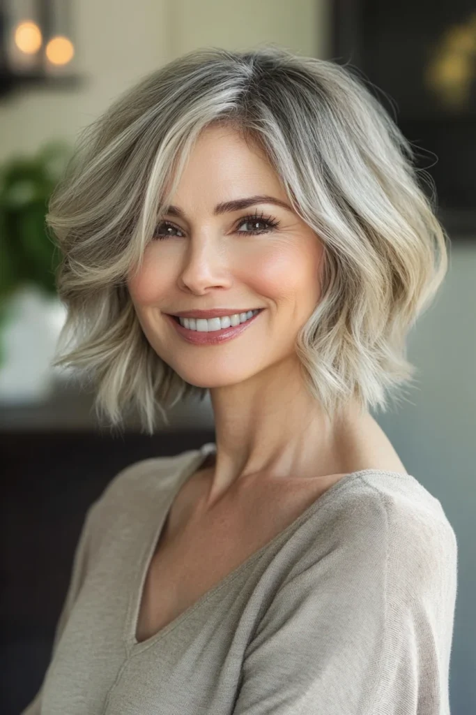 Soft Textured Bob for Effortless Style