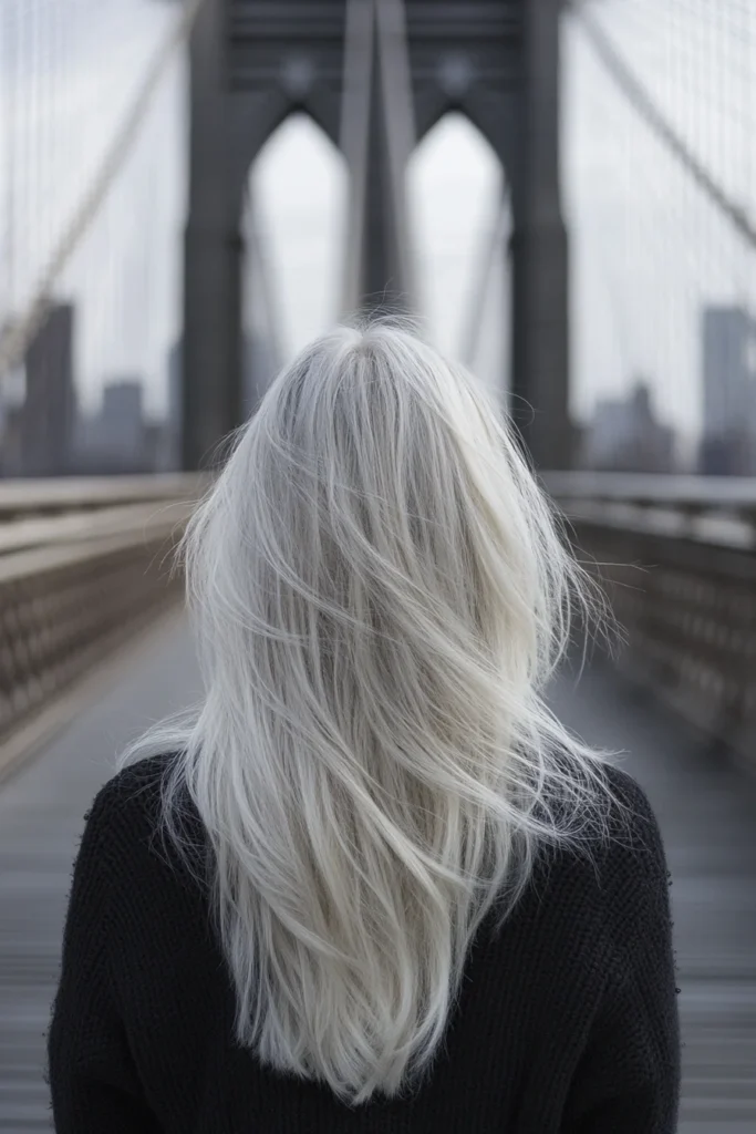 Icy Blonde with Shadow Roots