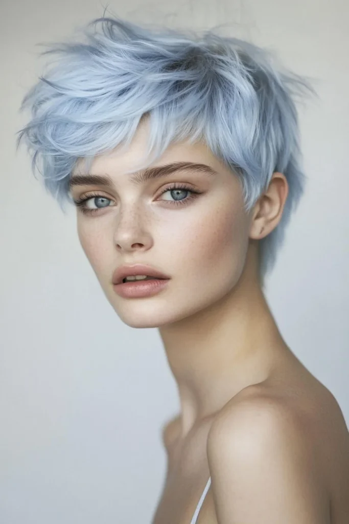 Periwinkle Pixie Cut