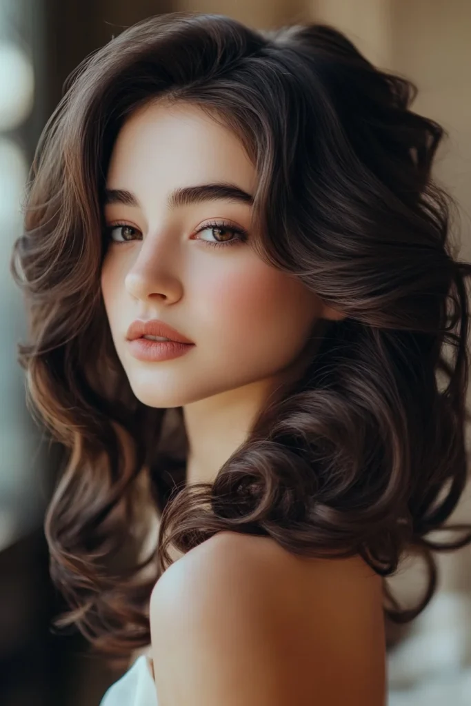 Chic Side-Swept Curls