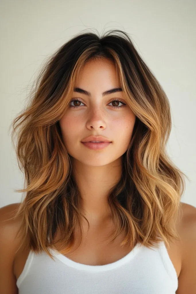 Shoulder-Length Layers for Natural Waves