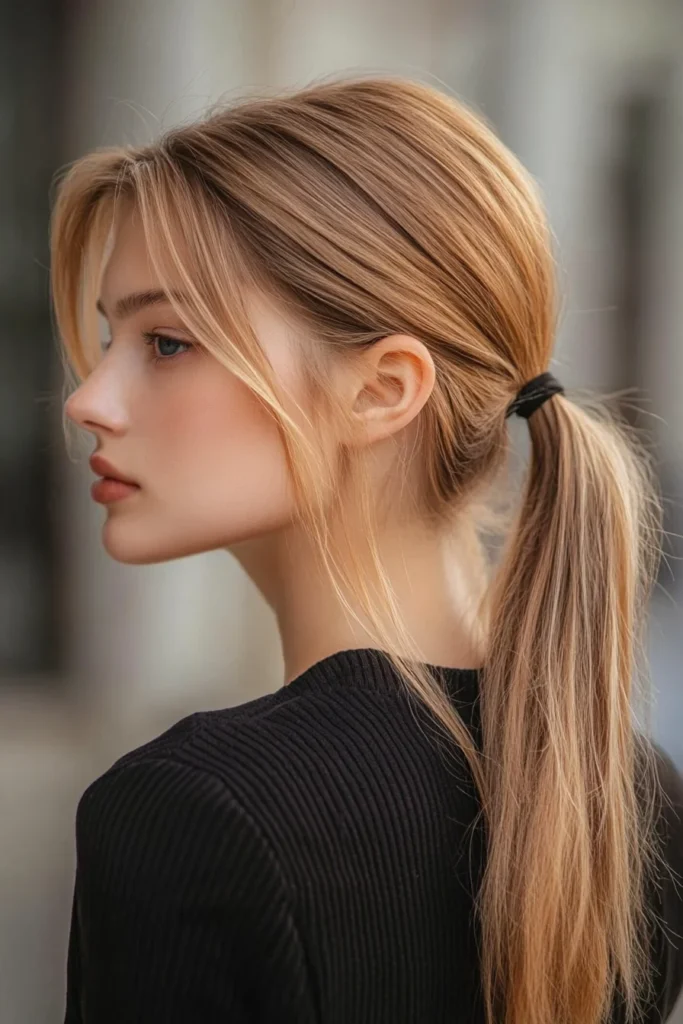 Sleek Low Ponytail