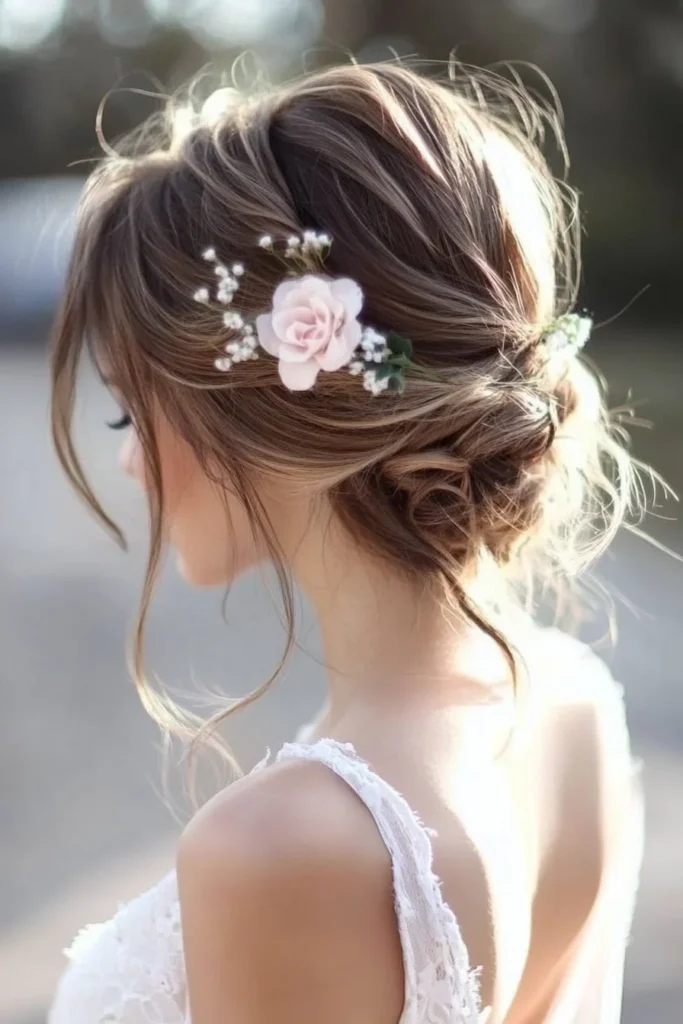 Elegant Updo with Loose Tendrils