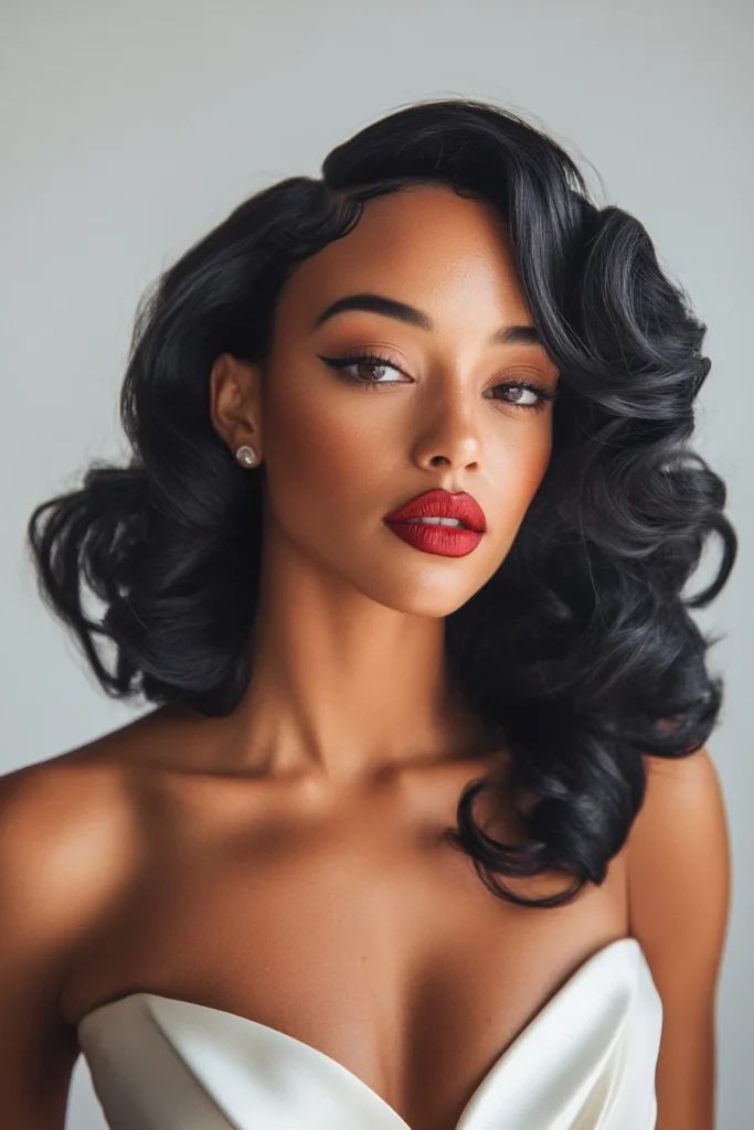 Glamorous Hollywood Curls for Dramatic Flair