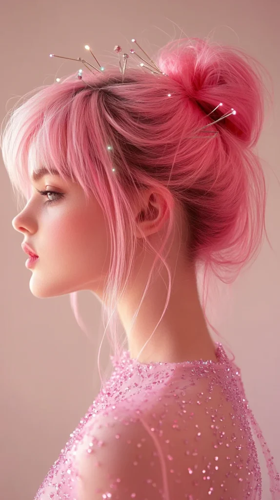 Bubblegum Pink Bun