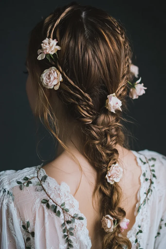 Soft Romantic Curls with a Ribbon